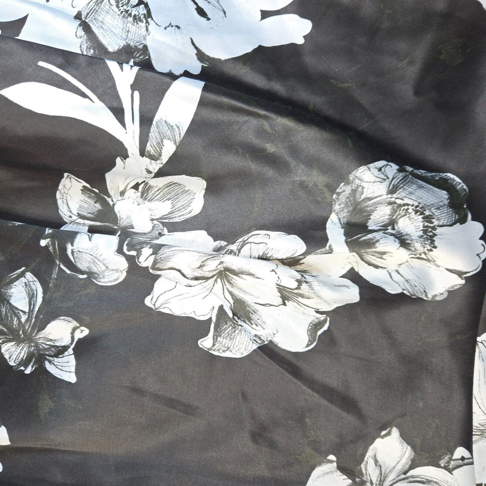 City Studio Skirt 13 Tulle Lined Black Floral Short Skater Flare 32" W x 18" L - Picture 8 of 16